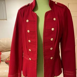 Red fitted blazer